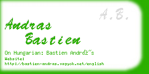andras bastien business card